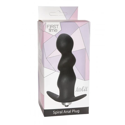 Wtyczka analna spiralna, silikonowa, 7 trybów wibracji, hipoalergiczna