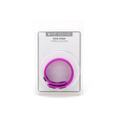 Pierścień na Penisa Me You Us - Fioletowy, Silikonowy, Hipoalergiczny