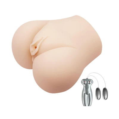 Masturbator BAILE z wibracjami, ultra realistyczny materiał, podwójne otwory