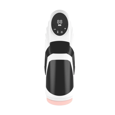 Masturbator wodoodporny IPX6, LUXURY, z 9 poziomami wibracji i ssania, USB Type-C