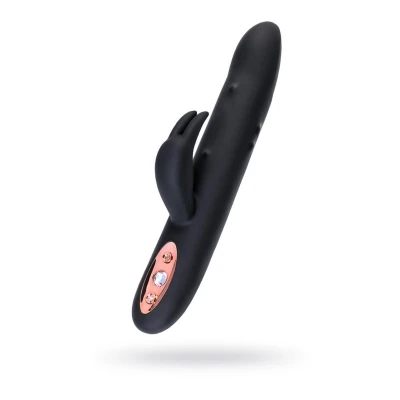 Stymulator łechtaczki Waname D-Splash Hail, dwa silniki, silikon, czarny 23.8 cm