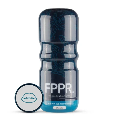 Masturbator - FPPR, długość 18 cm, wnętrze wypustkowane, biały kolor