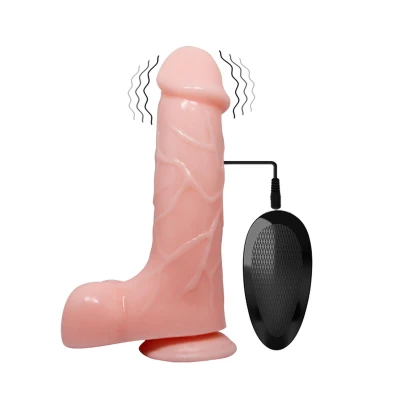 Dildo BAILE Barbara, materiał ABS TPR, wibracja, przyssawka, realistyczny kształt