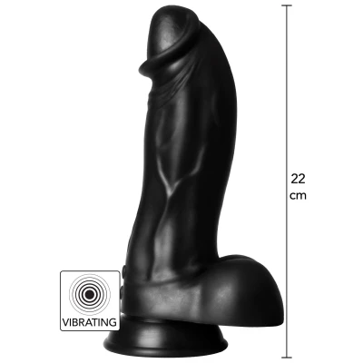 Dildo wibrujące Dinozaur - silikon, 22 cm, przyssawka, wodoodporne IPX7