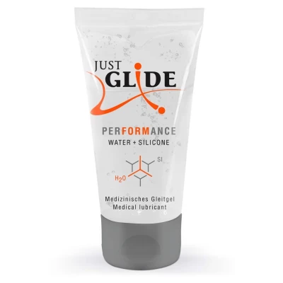 Lubrykant na bazie wody Just Glide Performance, 50 ml - długotrwały, wegański, delikatny