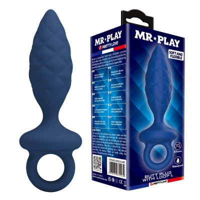 Korek analny MR. PLAY, rozmiar L, ergonomiczny kształt, wodoodporny, silikonowy
