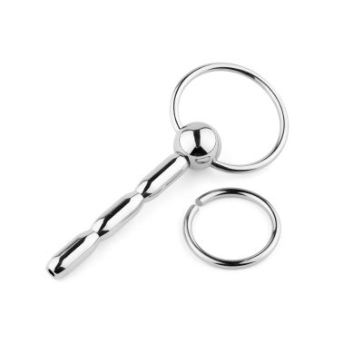 Metalowy plug do cewki – Seria No.03, stal nierdzewna, kanał 10 cm x Ø0,8 cm