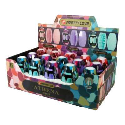 Masturbator wodoodporny PRETTY LOVE - Athena EROS, TPR, podwójne wejście, quick-clean