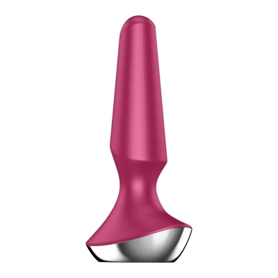 Wibrator analny Satisfyer Plug-Illicious 2, silikon, ładowany, wodoodporny IPX7, Berry