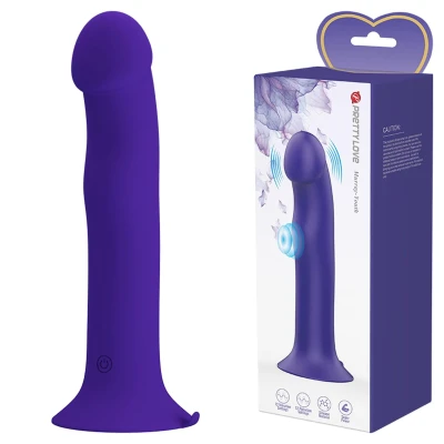 Dildo PRETTY LOVE - Murray, silikonowy, 12 funkcji wibracji, podstawka przyssawkowa