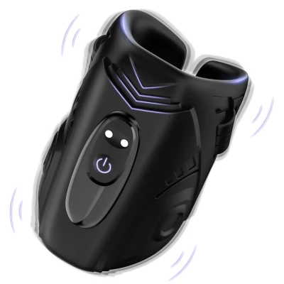 Wibrująca nakładka silikonowa Mechwarrior Black, 9 funkcji, kompaktowy rozmiar 8,2 cm