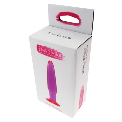 Plug analny JAMMY JELLY, PVC, mały, ergonomiczny kształt, różowy