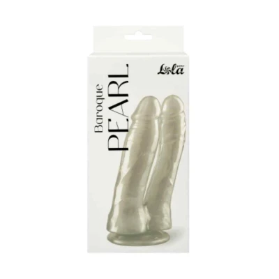 Dildo podwójne Baroque Pearl - TPE, perłowy połysk, różne rozmiary końców