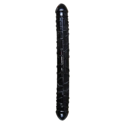 Dildo podwójne TPR, 33,5 cm, elastyczne, wodoodporne, czarne
