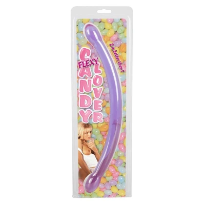Dildo podwójne Candy Flexy Lover You2Toys, elastyczne, długość 44 cm, średnica 2,5-3,2 cm