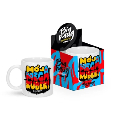 Kubek Big Mug – Mój Mega Kubek (800 ml, street art, prezentowe pudełko)
