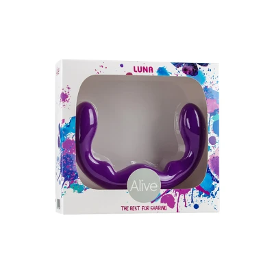 Dildo Luna - medyczny silikon, prążkowana struktura, 25,5 cm długości