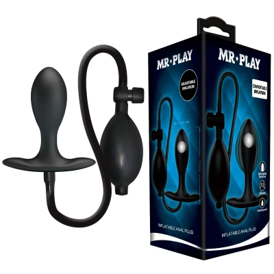 Plug analny nadmuchiwany Mr. Play - silikonowy, 3,2 cm, z zaworem bezpieczeństwa