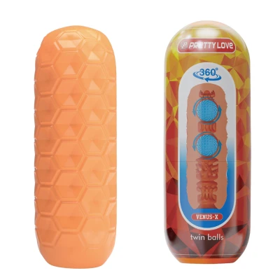 Masturbator PRETTY LOVE - VENUS-X, TPR/ABS, podwójne kulki stymulujące, elastyczna struktura