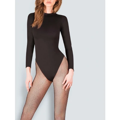 Rajstopy kabaretki GABRIELLA, czarne, S/M, LYCRA, bawełniany klin