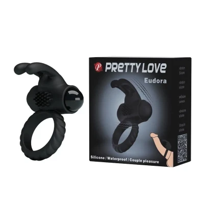 Pierścień na penisa PRETTY LOVE EUDORA, wibrujący, wodoodporny, stymulujący