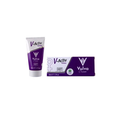 Krem do łechtaczki HOT V-Activ CBD 50 ml — ogrzewający, zwiększający wrażliwość