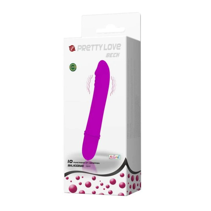 Wibrator silikonowy PRETTY LOVE - BECK, 10 funkcji, hipoalergiczny, ergonomiczny