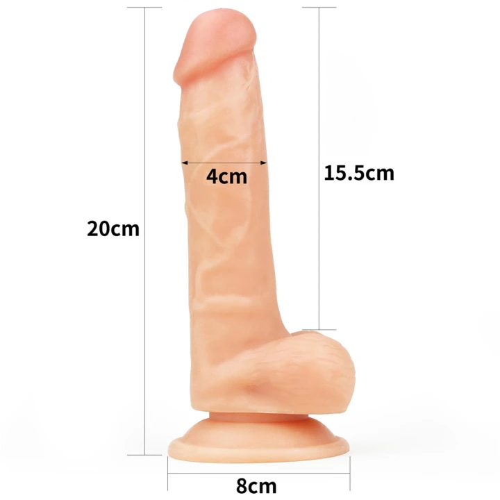 Dildo Easy Strapon 7,5'' - TPE, poliester, miękkie szelki regulowane