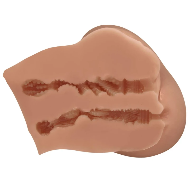 Masturbator podwójny Luna, materiał TPR, realistyczne wejścia, wibracje w zestawie