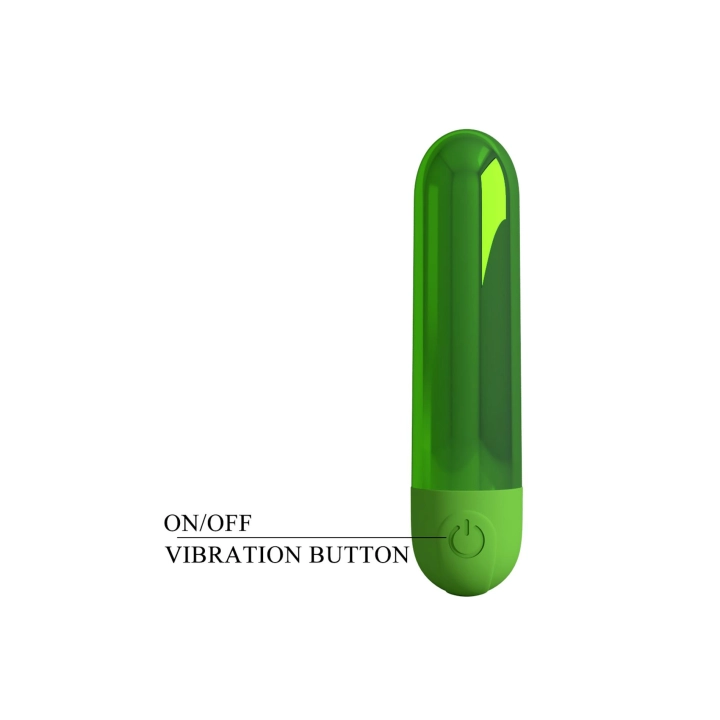 Wibrator bullet Pretty Love Kiwi, 10 trybów, ładowany USB, zielony