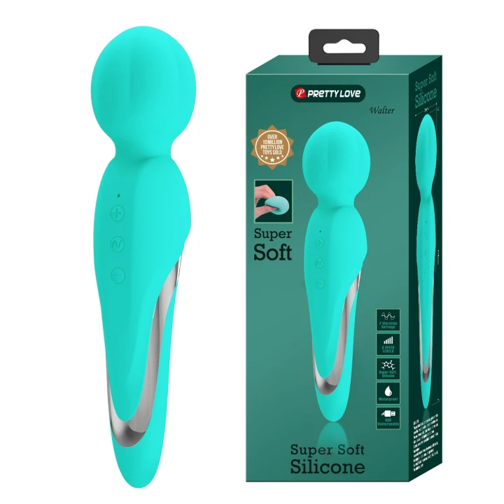 Masażer wibracyjny PRETTY LOVE WALTER GREEN, silikonowy, 7 funkcji, 5 poziomów intensywności