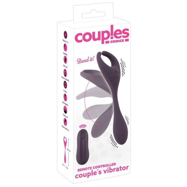Wibrator dla par Couples Choice, 10 trybów wibracji, wodoodporny, silikonowy