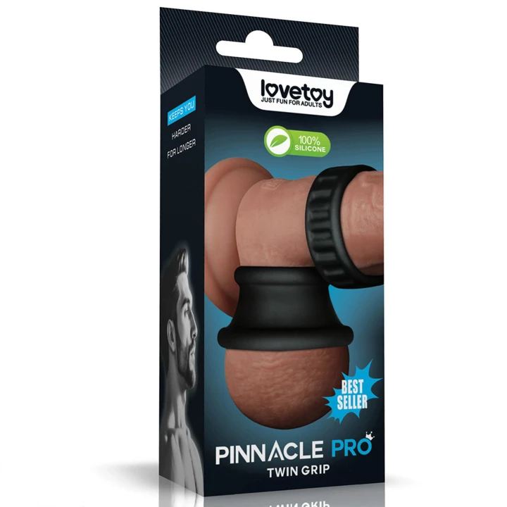Podwójny rozciągacz silikonowy Pinnacle Pro, śr. 3-3,5cm, elastyczne żebra, komfortowy ąd.