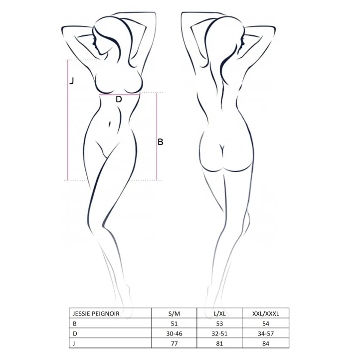 Peniuar damski CASMIR, elastyczny tiul, haft, rozmiar L/XL, zmysłowy zestaw z stringami