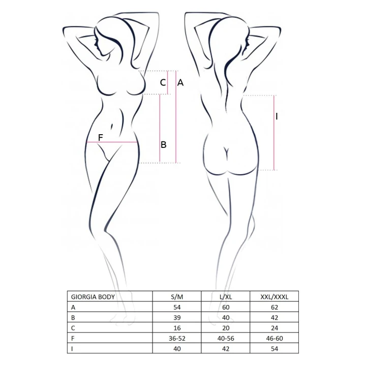 Body CASMIR GIORGIA czarne L/XL, elastyczny tiul, regulowane ramiączka, hipoalergiczne