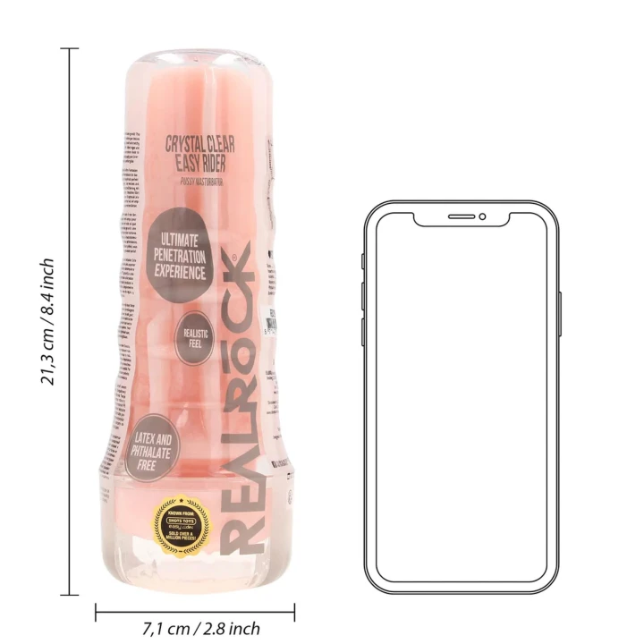 Masturbator TPE Easy Rider - Kompaktowy, Realistyczny, 21,5 cm