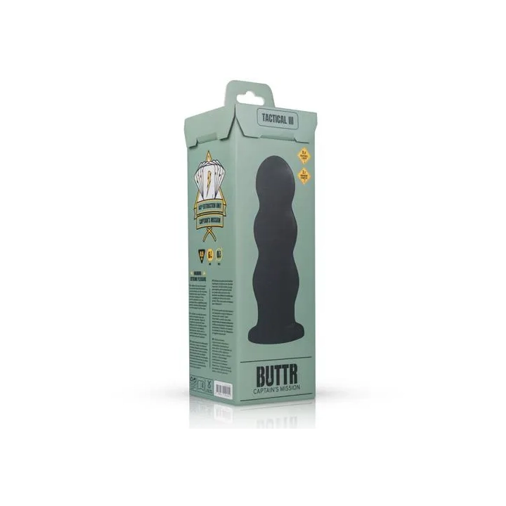 Wtyczka analna BUTTR Tactical III, żebrowana, średnica 7cm, PVC, 1050g