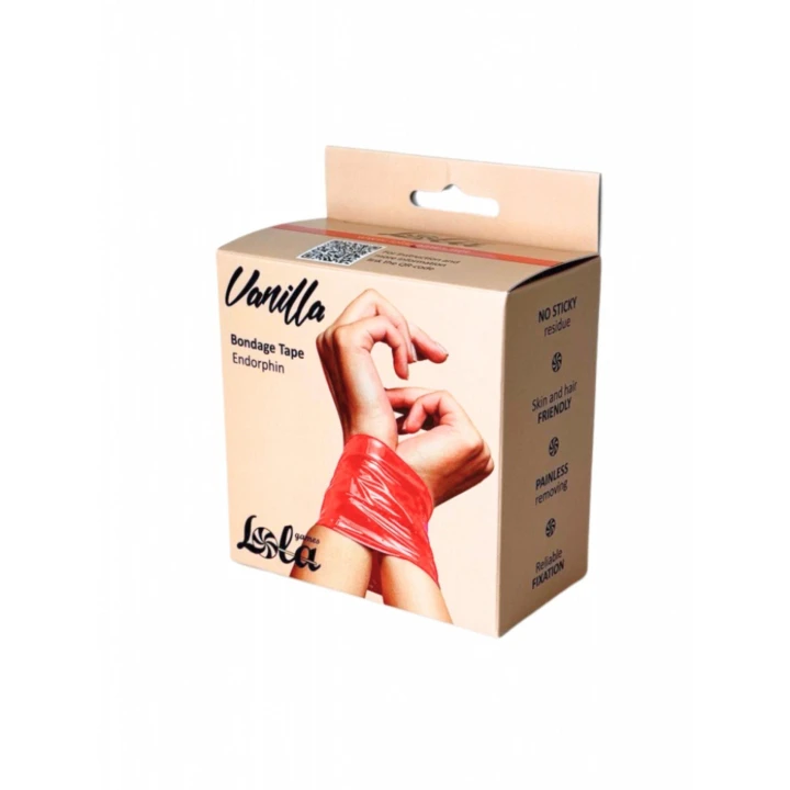 Taśma Bondage Vanilla Endorphin 20m x 5cm, Przyjazna dla skóry, Bez kleju