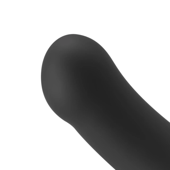 Dildo No-Parts Parker 19,5 cm, silikon, czarny, ergonomiczną formą, przyssawka