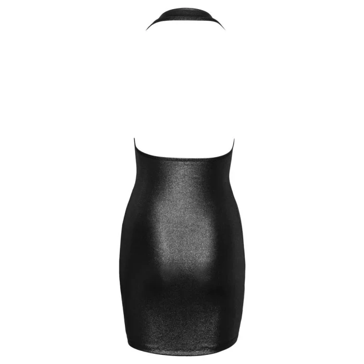 Sukienka wieczorowa COTTELLI LINGERIE, srebrna, dopasowany krój, dekolt halter