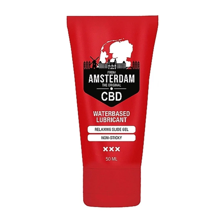Lubrykant wodny CBD Amsterdam - Nawilżający, beztłuszczowy, dermatologicznie testowany, 50 ml