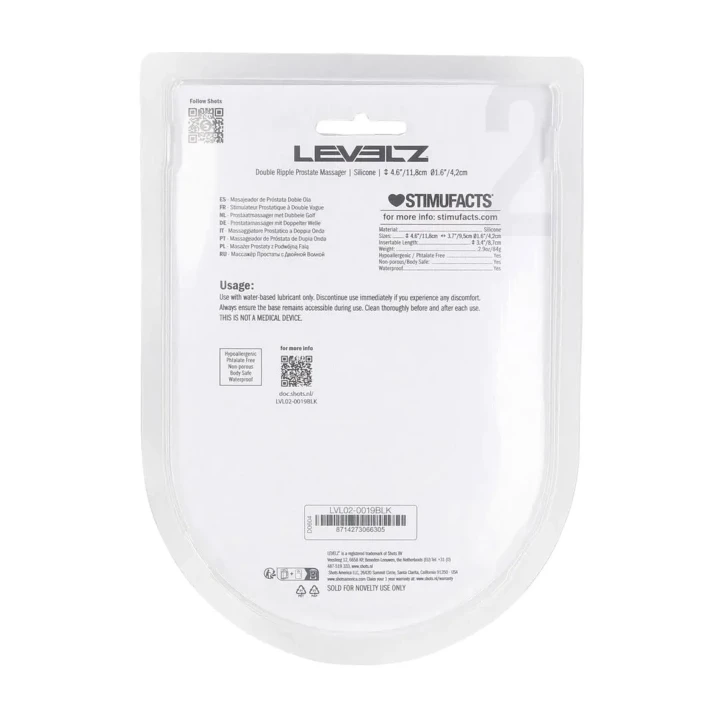 Stymulator prostaty LEVELZ – 4,2cm, elastyczna szyjka, silikon klasy premium