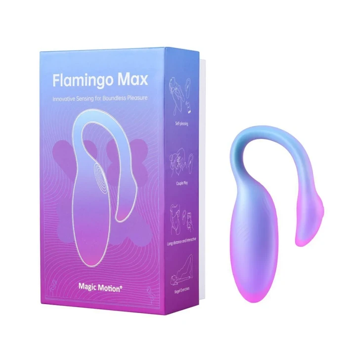 Wibrator noszony Magic Motion Flamingo Max — sterowanie aplikacją, squeeze-control, wodoodporny