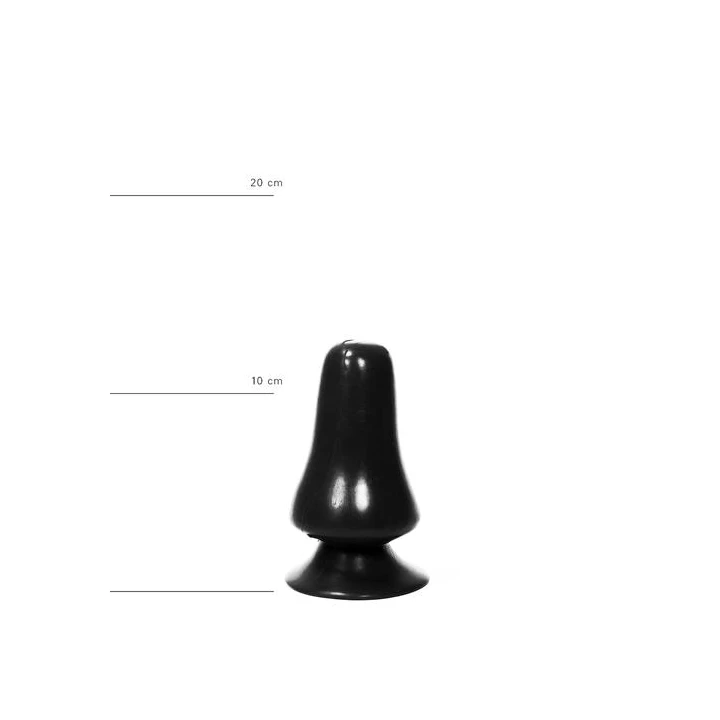 Dildo Analny All Black 12 cm - TPR, Wodoodporny, Gładki, Rozszerzający się Kształt