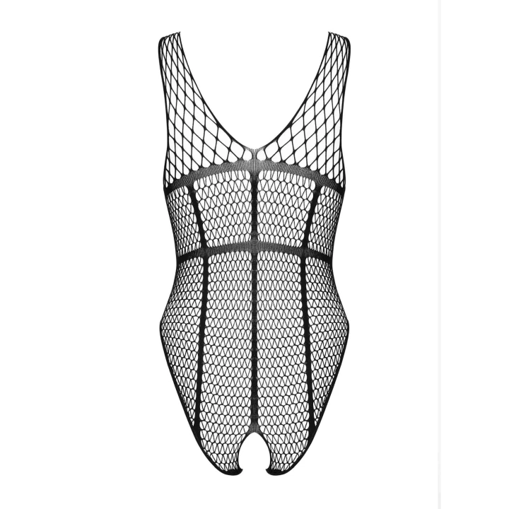 Body OBSESSIVE B117, otwarty krok, siateczka, rozmiary S/M/L, efekt wyszczuplający
