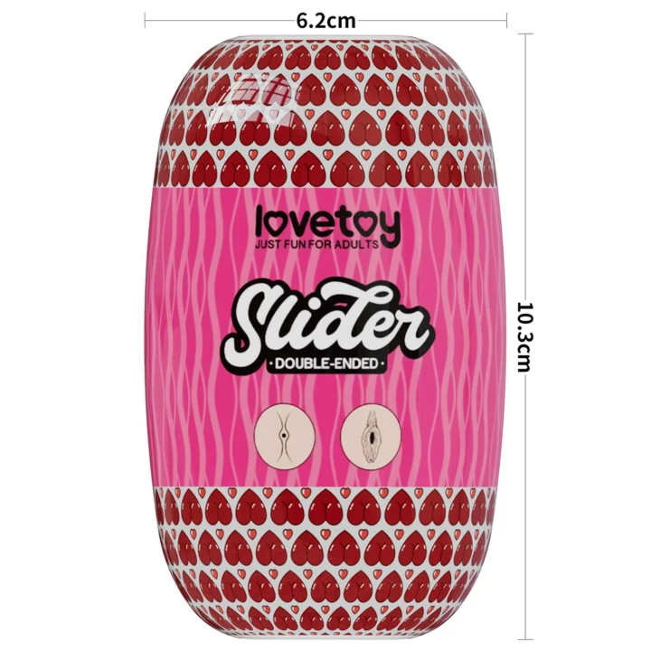 Masturbator dwustronny, TPE, 6,2x10,3 cm, naturalny kolor