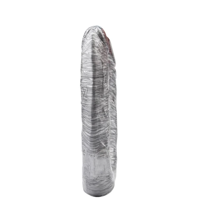 Dildo Dixie Normous, Natural PVC, 17 cm długości, prążkowana faktura
