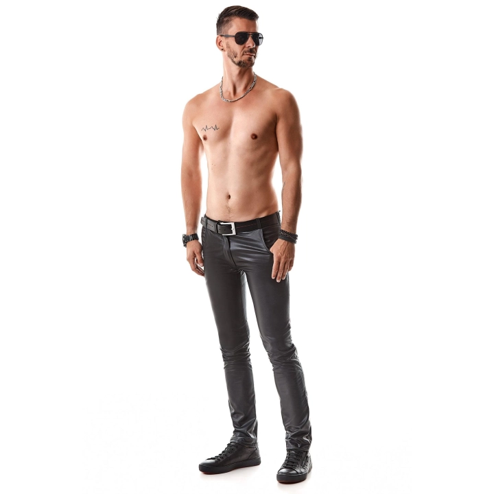 Trousers REGNES FETISH PLANET – wetlook, obniżony stan, kieszenie S