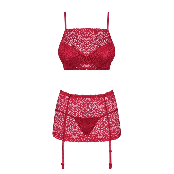 Bielizna erotyczna Bielizna-Lividia 3-częściowy zestaw, regulowane ramiączka, koronka, S/M