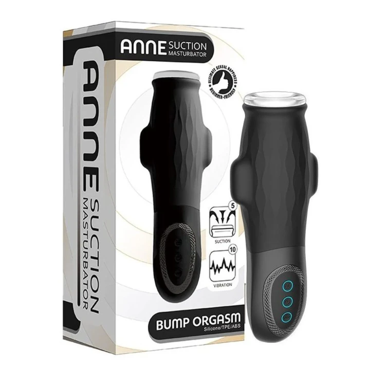 Masażer do masturbacji Anne z silikonowym wykończeniem, 10 prędkości wibracji, IPX5